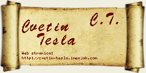 Cvetin Tesla vizit kartica